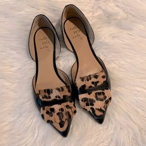 Banana Republic Black Patent/Leopard Pointed Flats